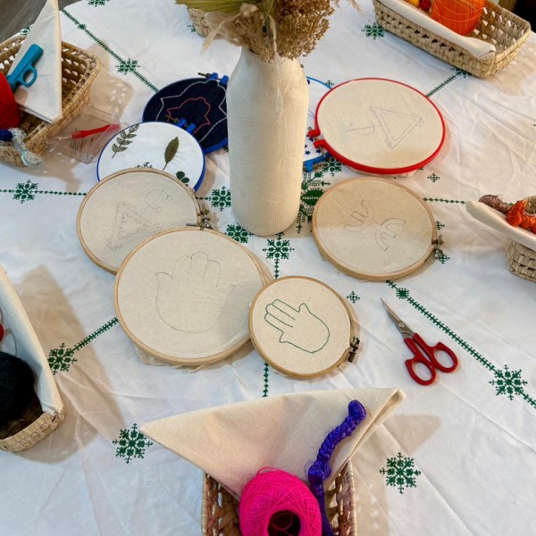 Moroccan embroidery workshop in a women